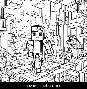 Minecraft boyama sayfası,  coloring page, , 