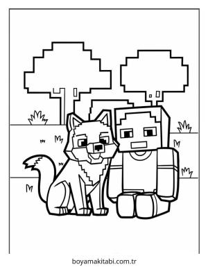 Minecraft boyama sayfası – kolay boyama, eğitici aktivite