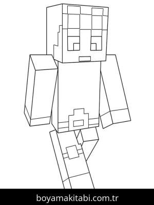 Minecraft boyama sayfası – renkli çizimler, okul öncesi