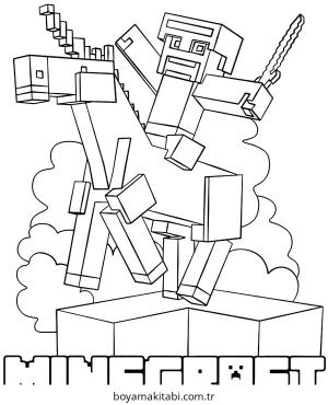 Minecraft boyama sayfası – ücretsiz yazdır, boyama etkinliği