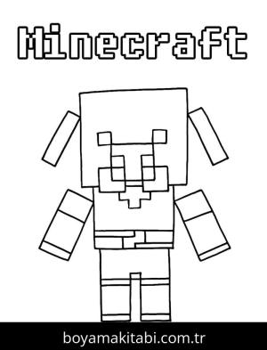 Minecraft boyama sayfası – eğlenceli etkinlik, el becerilerini geliştirir