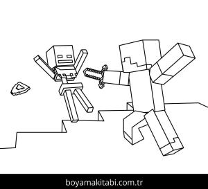Minecraft boyama sayfası – okul öncesi, evde etkinlik