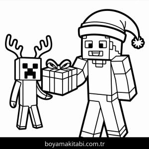 Minecraft boyama sayfası – boyama etkinliği, çocuk aktivitesi