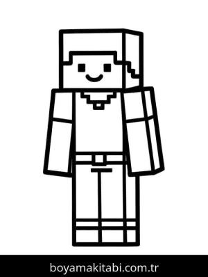 Minecraft boyama sayfası – kolay boyama, eğitici aktivite