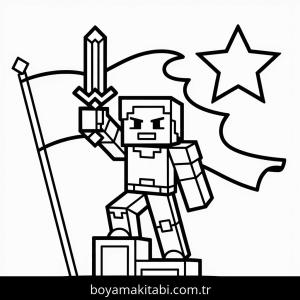 Minecraft boyama sayfası – yaratıcılık, eğlenceli etkinlik