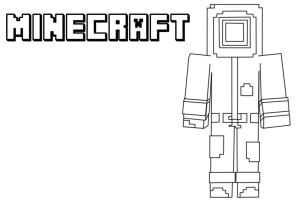 Minecraft boyama sayfası,  coloring page, Kalamar Oyunundan Minecraft Muhafızı boyama oyunu, 