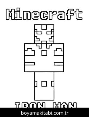 Minecraft boyama sayfası – sanatsal çalışma, çocuklar için