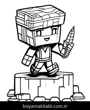 Minecraft boyama sayfası,  coloring page, , 