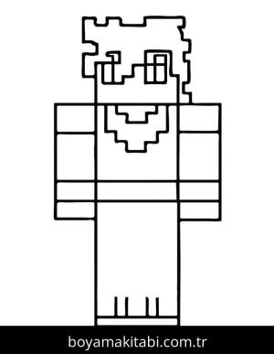 Minecraft boyama sayfası – basit çizim, kolay boyama