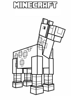 Minecraft boyama sayfası,  coloring page, Minecraft’ta At, 