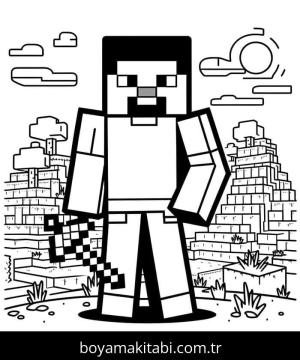 Minecraft boyama sayfası – el becerilerini geliştirir, boyama çalışması