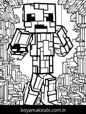 Minecraft boyama sayfası,  coloring page, , 