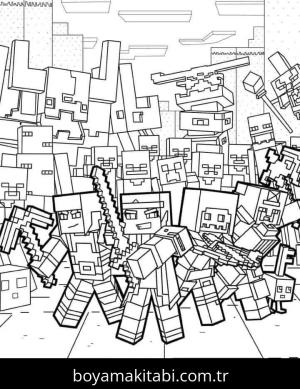 Minecraft boyama sayfası – ücretsiz yazdır, boyama etkinliği