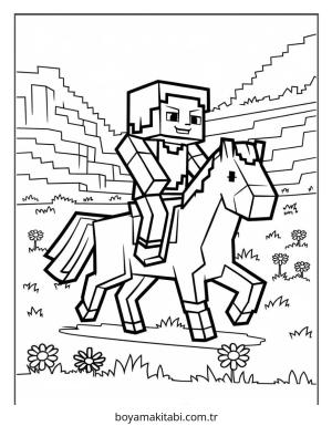 Minecraft boyama sayfası – el becerilerini geliştirir, boyama çalışması