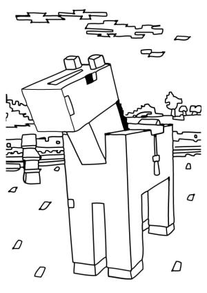 Minecraft boyama sayfası,  coloring page, Bir atı evcilleştirdin mi, 