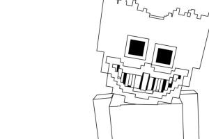 Minecraft boyama sayfası,  coloring page, Minecraft Huggy Wuggy boyama sayfası, 