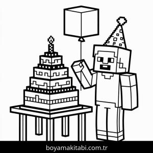 Minecraft boyama sayfası – kolay boyama, eğitici aktivite