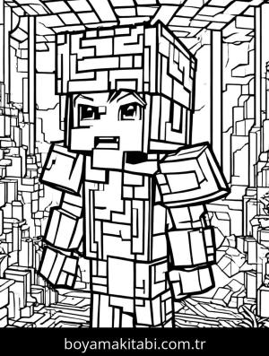 Minecraft boyama sayfası,  coloring page, , 