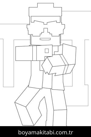 Minecraft boyama sayfası – okul öncesi, evde etkinlik