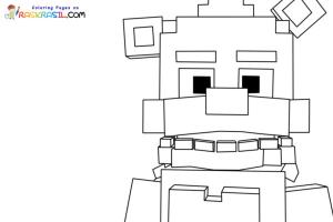 Minecraft boyama sayfası,  coloring page, Boyama sayfası Minecraft Freddy., 