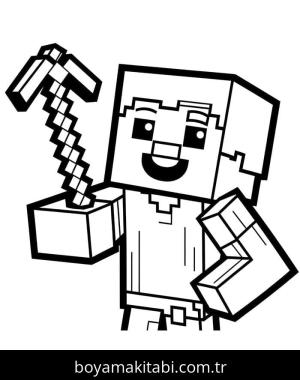 Minecraft boyama sayfası – el becerilerini geliştirir, boyama çalışması