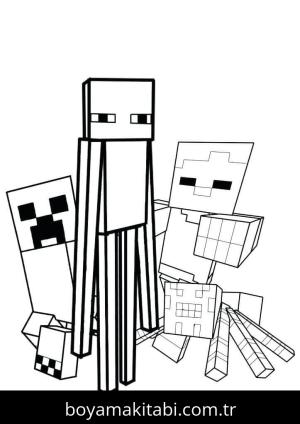 Minecraft boyama sayfası – eğitici aktivite, yaratıcılık