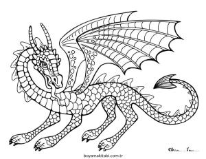 Minik Ejderha boyama sayfası – kolay boyama, eğitici aktivite