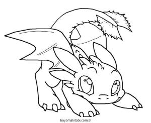 Minik Ejderha boyama sayfası – okul öncesi, evde etkinlik