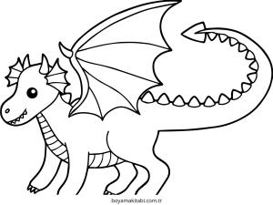 Minik Ejderha boyama sayfası – yaratıcılığı geliştirir, keyifli zaman