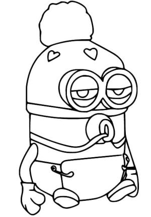 Minions boyama sayfası, coloring page, Bebek Minyon,