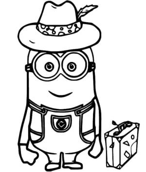 Minions boyama sayfası, coloring page, Gülümseyen Minion,