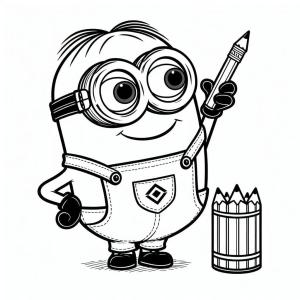Minions boyama sayfası, coloring page, Çok Şirin Minion,