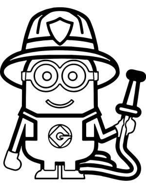 Minions boyama sayfası, coloring page, Sevimli Minion Kevin’ı çiz,