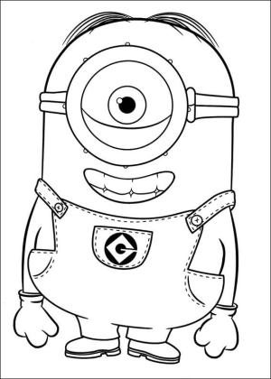 Minions boyama sayfası,  coloring page, Minyon Stuart, 