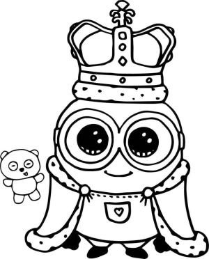 Minions boyama sayfası, coloring page, Sevimli Minion Bob ücretsiz,