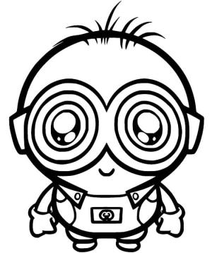 Minions boyama sayfası, coloring page, Chibi Minion’u çiz,
