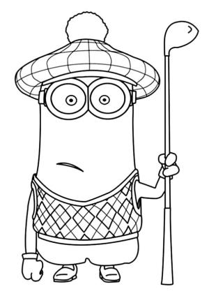 Minions boyama sayfası,  coloring page, Minyon Kevin, 