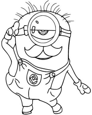 Minions boyama sayfası, coloring page, Dans eden minyon,