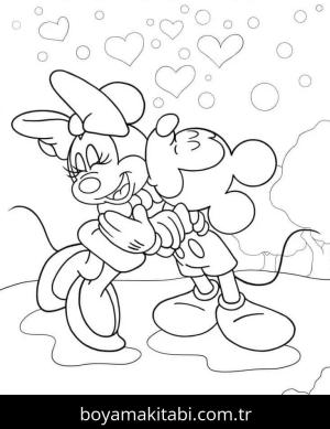 Minnie Mouse boyama sayfası – kolay boyama, eğitici aktivite