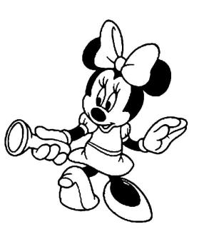 Minnie Mouse boyama sayfası,  coloring page, Bir Fener Tutan Minnie Mouse, 