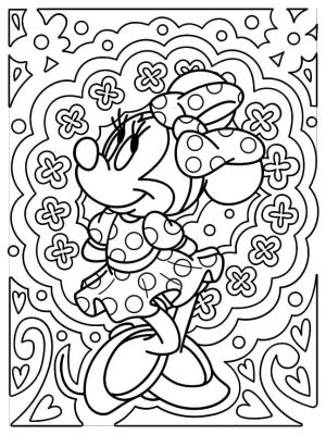 Minnie Mouse boyama sayfası,  coloring page, Minnie Mouse Yetişkinler Içindir, 