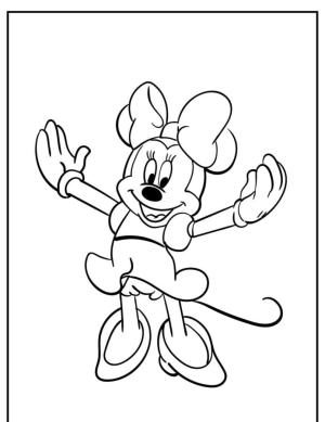 Minnie Mouse boyama sayfası,  coloring page, Çizmek Sevimli Minnie, 