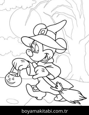 Minnie Mouse boyama sayfası – çocuklar için, çizgi film temalı