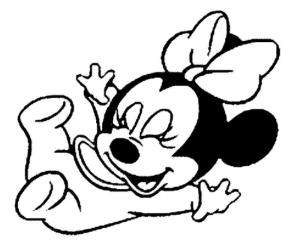 Minnie Mouse boyama sayfası,  coloring page, Komik Bebek Minnie Mouse, 