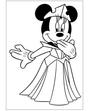 Minnie Mouse boyama sayfası,  coloring page, Prenses Minnie, 