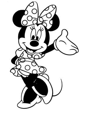 Minnie Mouse boyama sayfası,  coloring page, Komik Minnie Fare, 