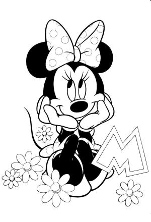 Minnie Mouse boyama sayfası,  coloring page, Linda Minnie Fare, 