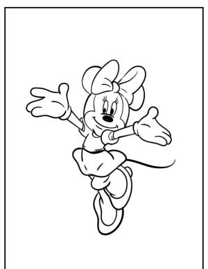 Minnie Mouse boyama sayfası,  coloring page, Güzel Minnie, 