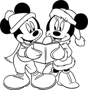 Minnie Mouse boyama sayfası,  coloring page, Mickey Mouse ve Minnie Mouse Okuma Kitabı, 