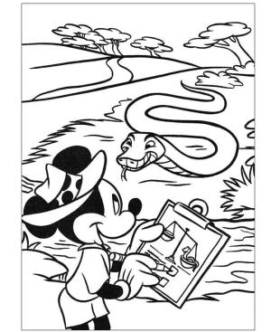 Minnie Mouse boyama sayfası,  coloring page, Minnie ve Yılan, 